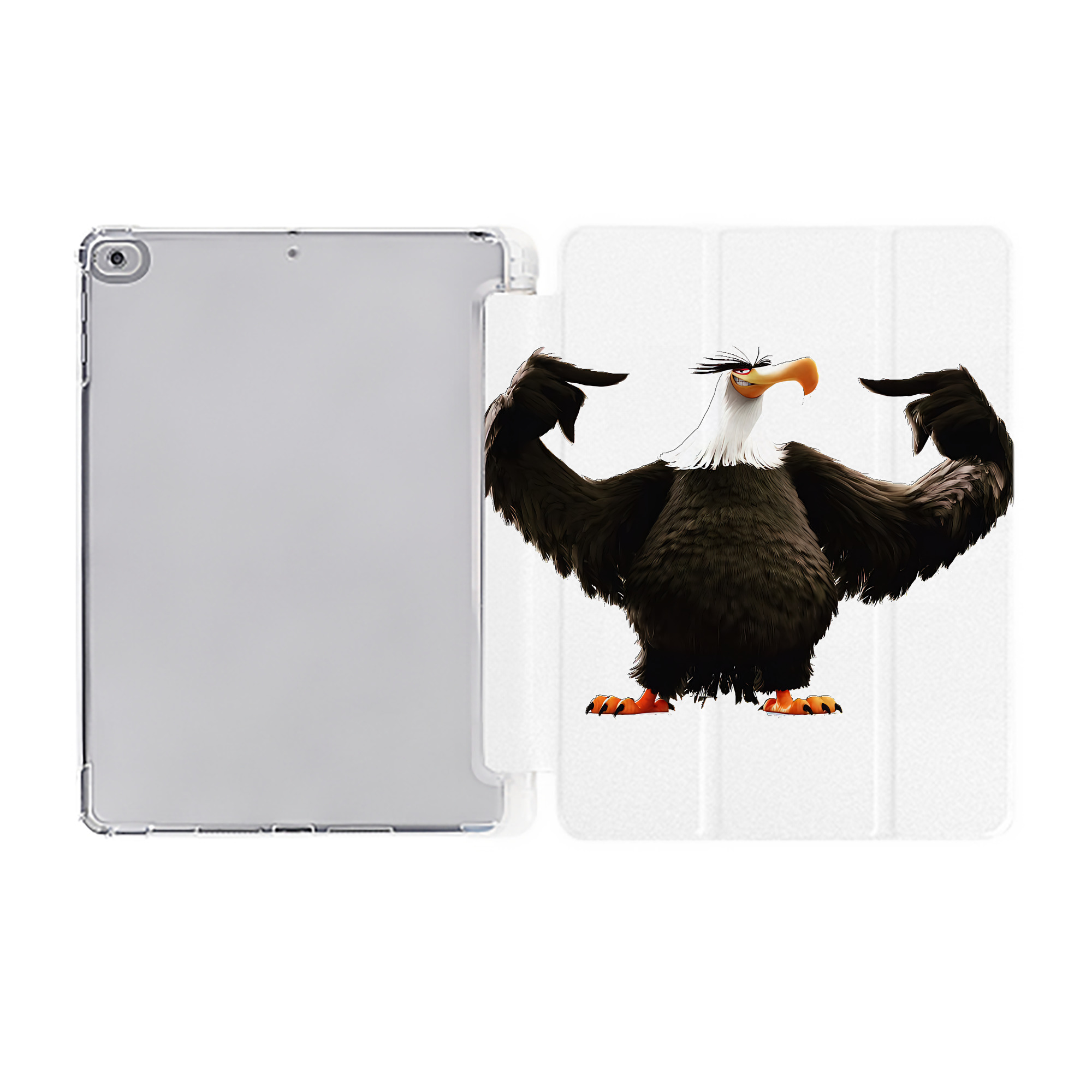 （画像用） Angry Birds アングリーバード IPad ケース ペン収納付き 三つ折りスタンド PUレザー×シリコン 対応機種9.5/10.5/10.9インチ